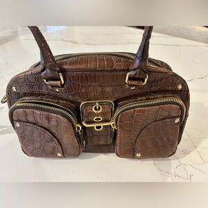Car Shoe Brown Leather Satchel